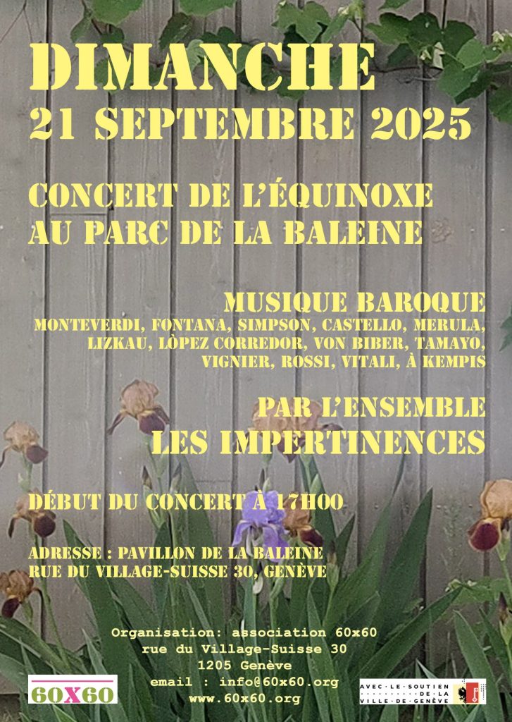 Concert de l&rsquo;Equinoxe avec l&rsquo;ensemble Les Impertinences (musique baroque)