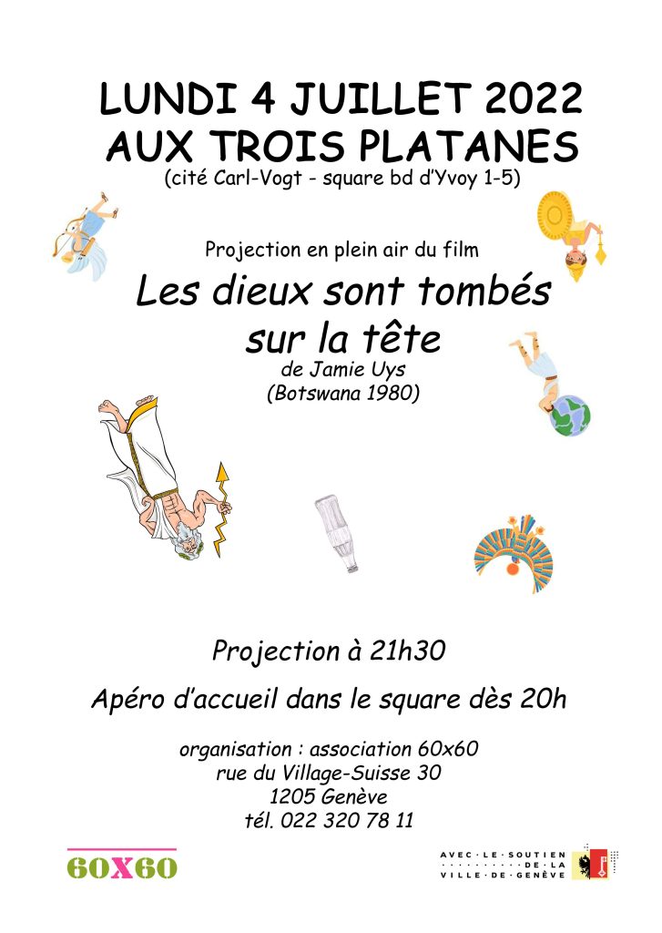 Lundis cinéma : projection du film Les dieux sont tombés sur la tête