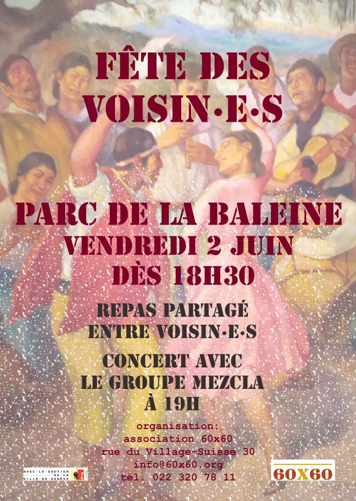 FÊTE DES VOISIN·E·S VENDREDI 2 JUIN AU PARC DE LA BALEINE