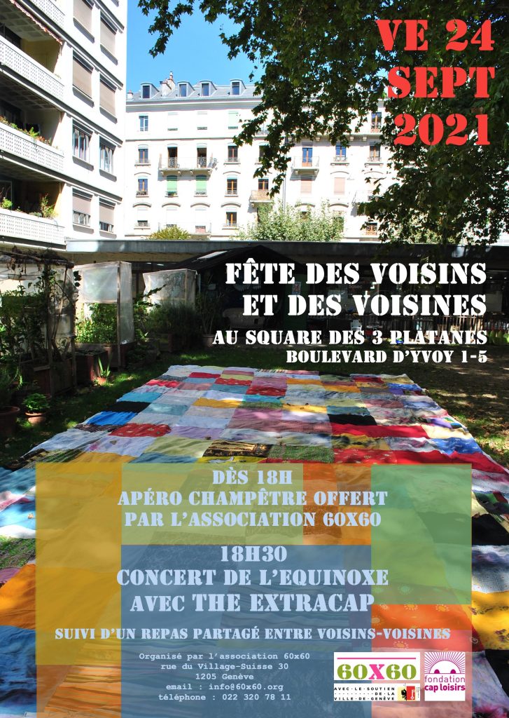 Fête des voisins et des voisines au square des 3 Platanes
