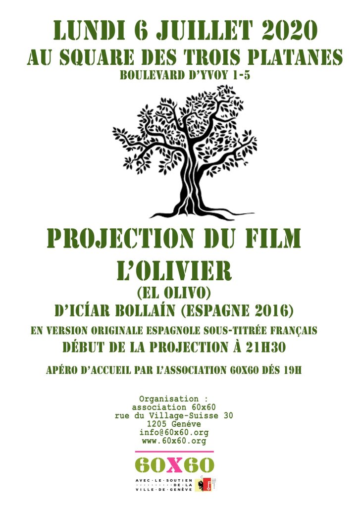 Lundi 6 juillet, projection en plein air du film L&rsquo;Olivier