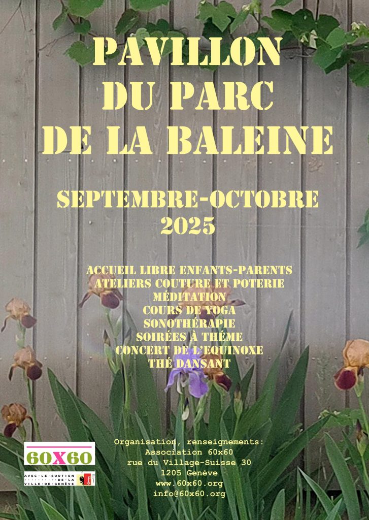 Programme des activités septembre-octobre au pavillon de la Baleine
