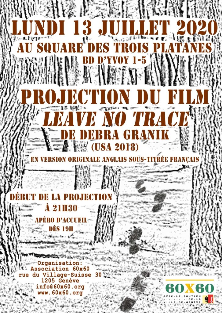 Lundi 13 juillet, projection du film Leave no Trace